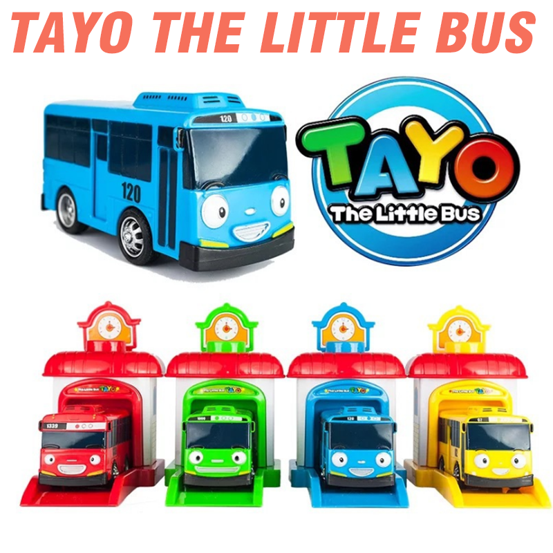 Bộ nhà và xe bus Tayo gồm 4 chiếc 4 màu khác nhau