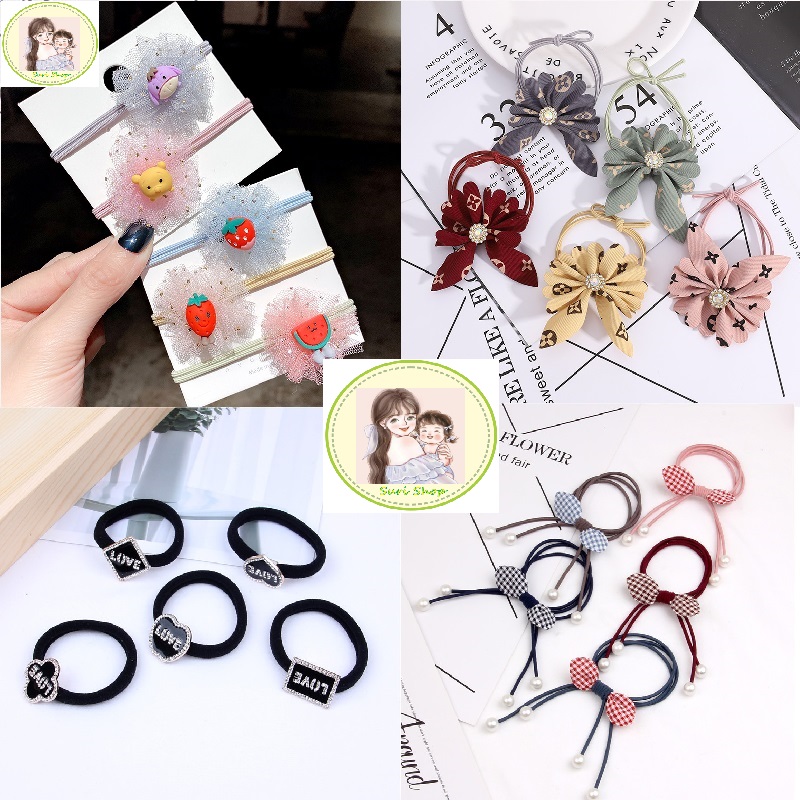 Dây cột tóc đơn giản rất chi đơn giản phù hợp cho bạn nữ trang trí mái tóc
