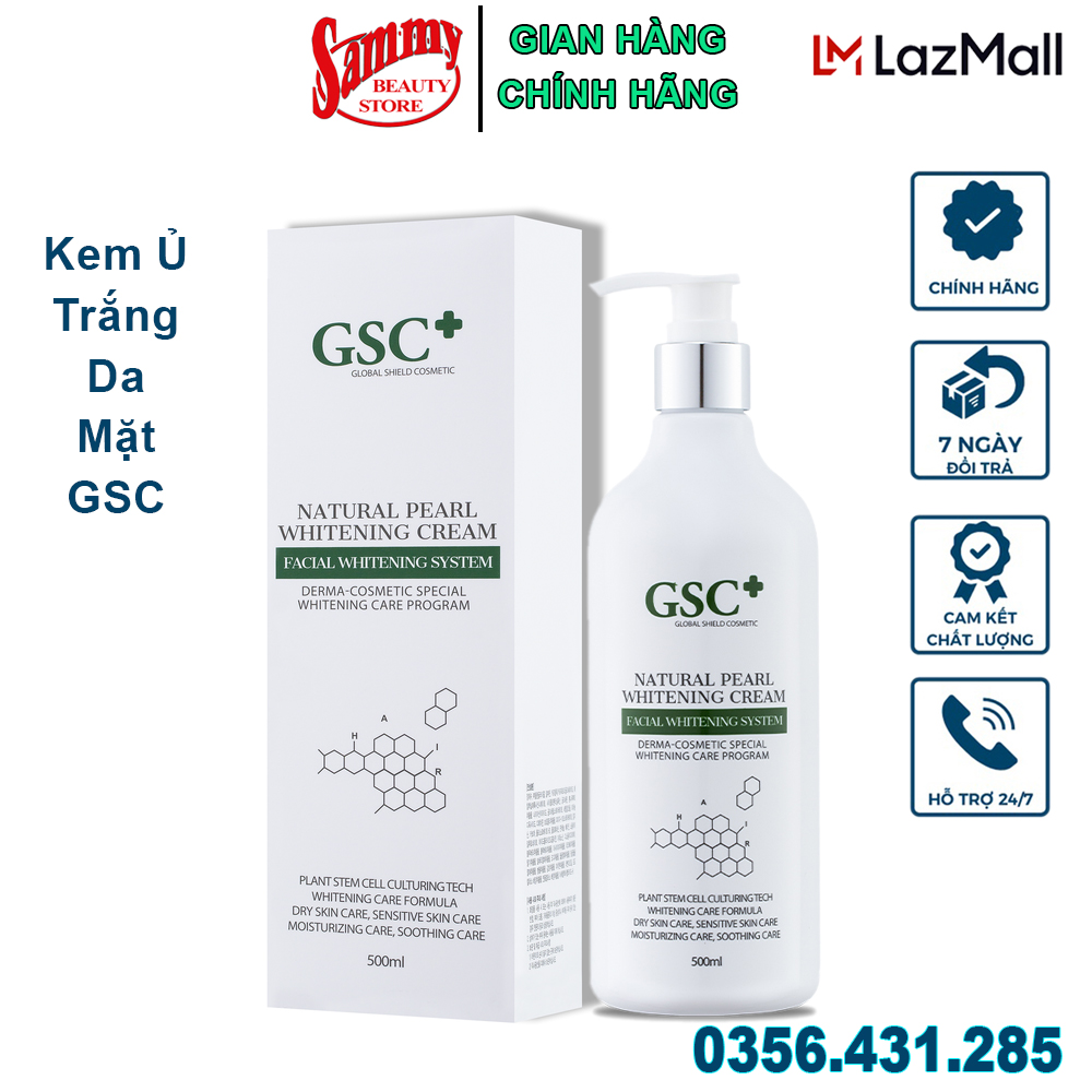 Kem ủ trắng da mặt gsc natural pearl whitening cream