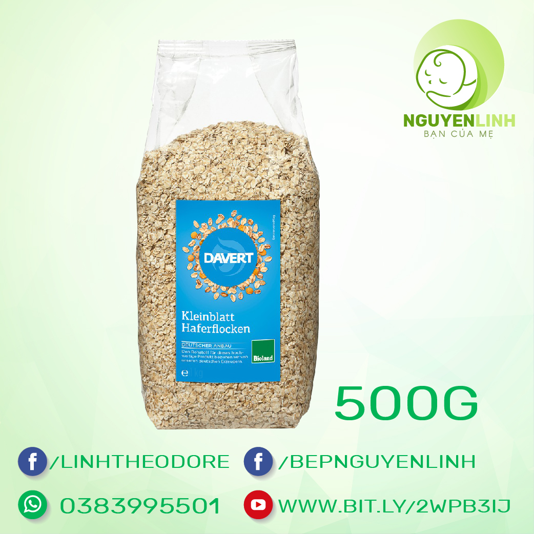 Yến mạch Davert hữu cơ ăn liền túi 500g