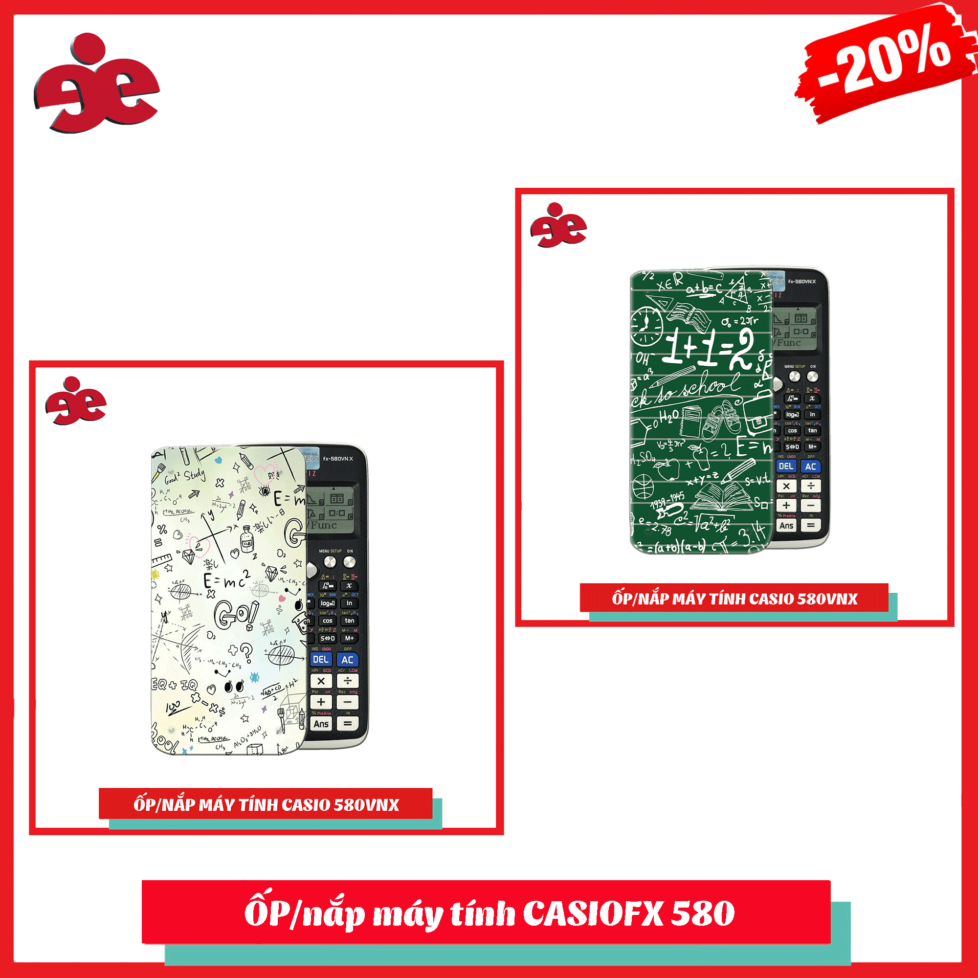 Nắp máy tính Casio 580-IN THEO YÊU CẦU