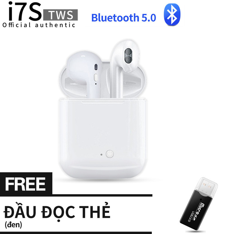 【Đầu đọc thẻ miễn phí】Tai Nghe Bluetooth Không Dây I7s TWS Stereo Headset Tai Nghe Earbud W/Hộp Sạc