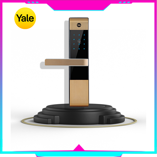 Khóa cửa thông minh yale ydm3109a gold | khóa cửa bảo vệ gia đình tích hợp mật mã, thẻ từ, chìa khóa cơ