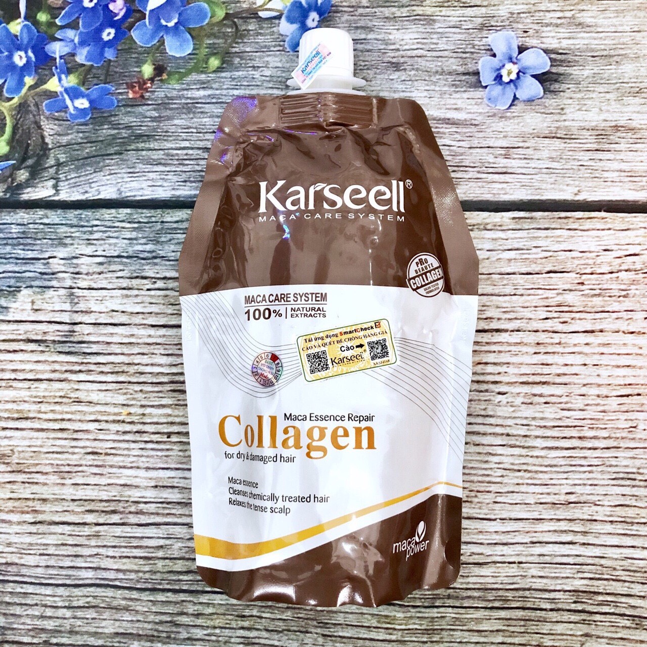 Dầu Hấp - Ủ- Xả Phục Hồi Tóc Collagen Karseell Maca Dạng Túi 500ML