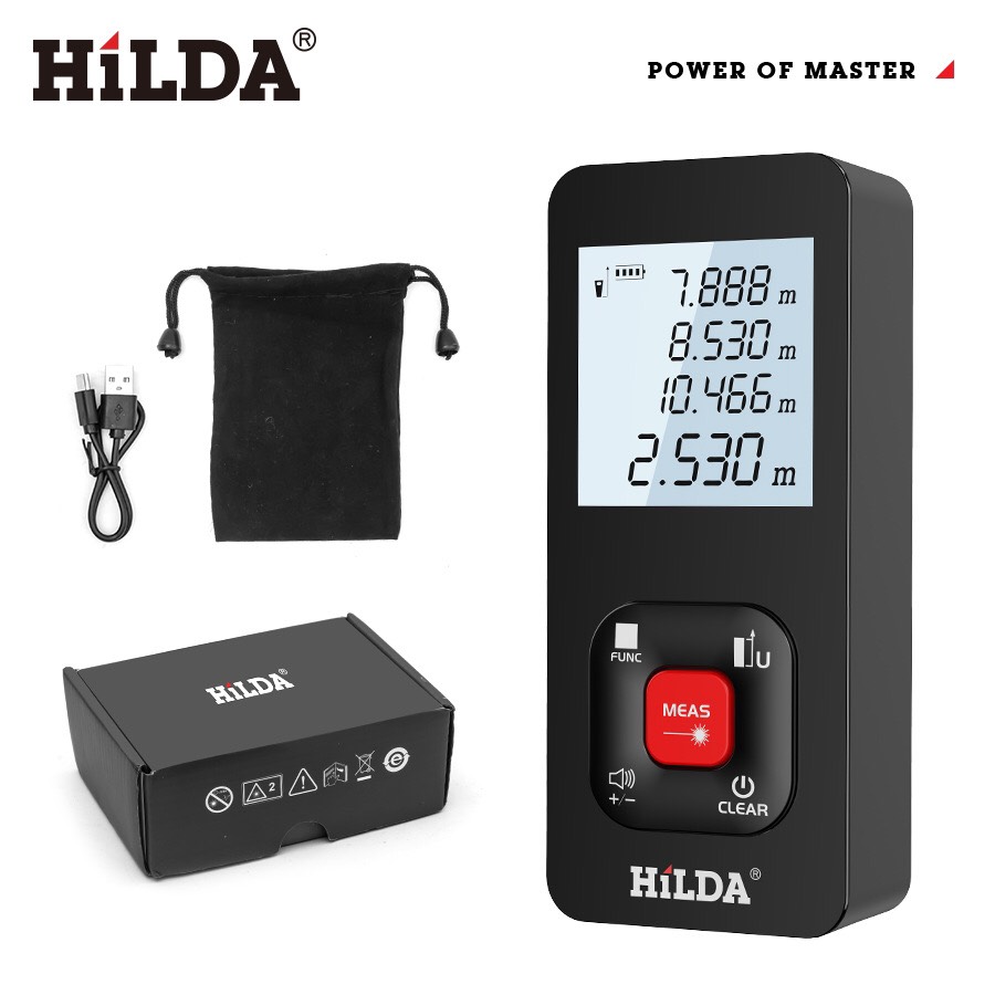 Thước laser, Thước đo khoảng cách bằng tia laze Hilda 50 máy đo khoảng cách C18
