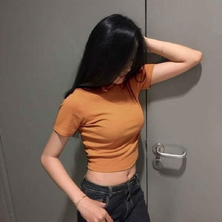 Áo croptop nữ ngắn tay dáng ôm