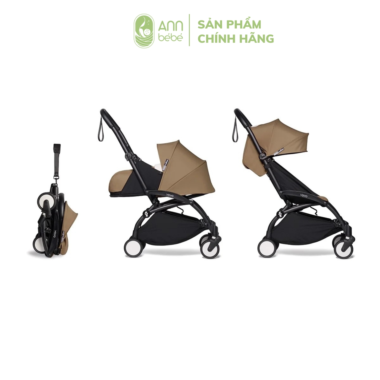 Original new BabyZen yoyo2 0 + 6 + foldable stroller-black frame toffee