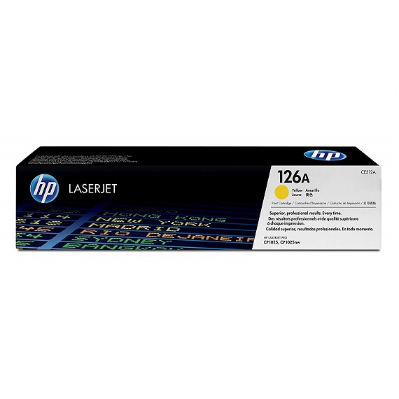 Mực hộp máy in laser HP 126A Yellow (CE312A) - Dùng cho máy in HP Color Laser CP1025, HP Color Laser CP1025NW - Hàng Chính Hãng