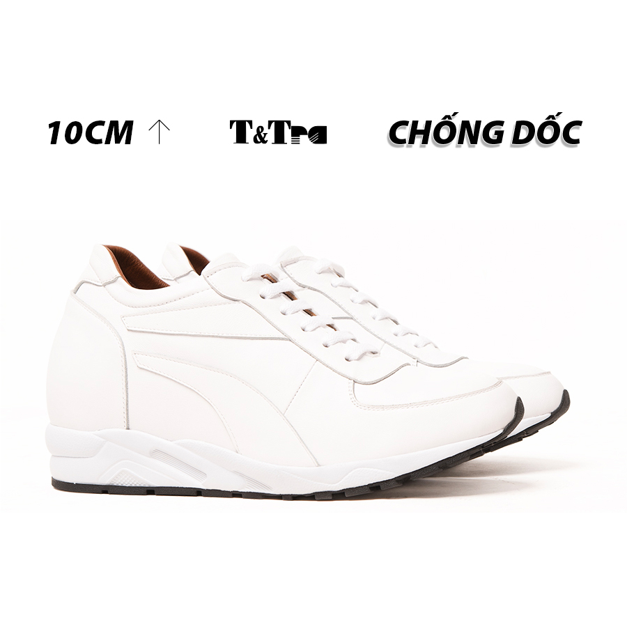 Giày cao nam t&tra t28 trắng cao 10cm