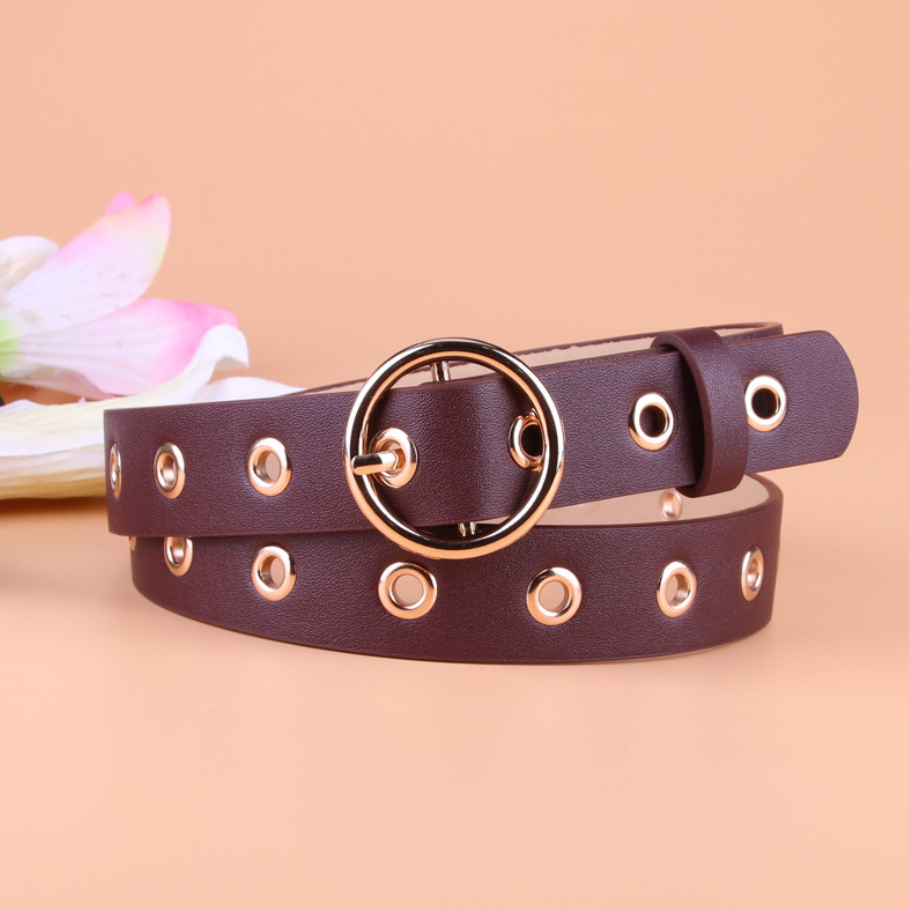 [Shop Hoa Lan] Thắt Lưng Nữ Khóa Kim Loại Mặt Tròn Da PU Bền Đẹp TL002 Dây Lưng Nữ, Dây Nịt Nữ Cá Tính [Video]