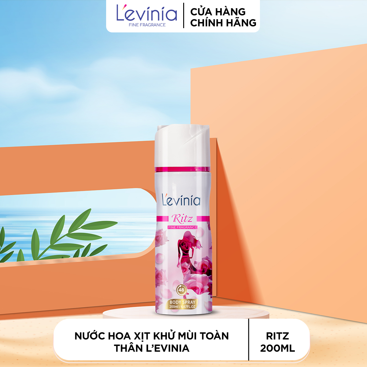 Nước Hoa Xịt Khử Mùi Toàn Thân L'evinia RITZ 200ml