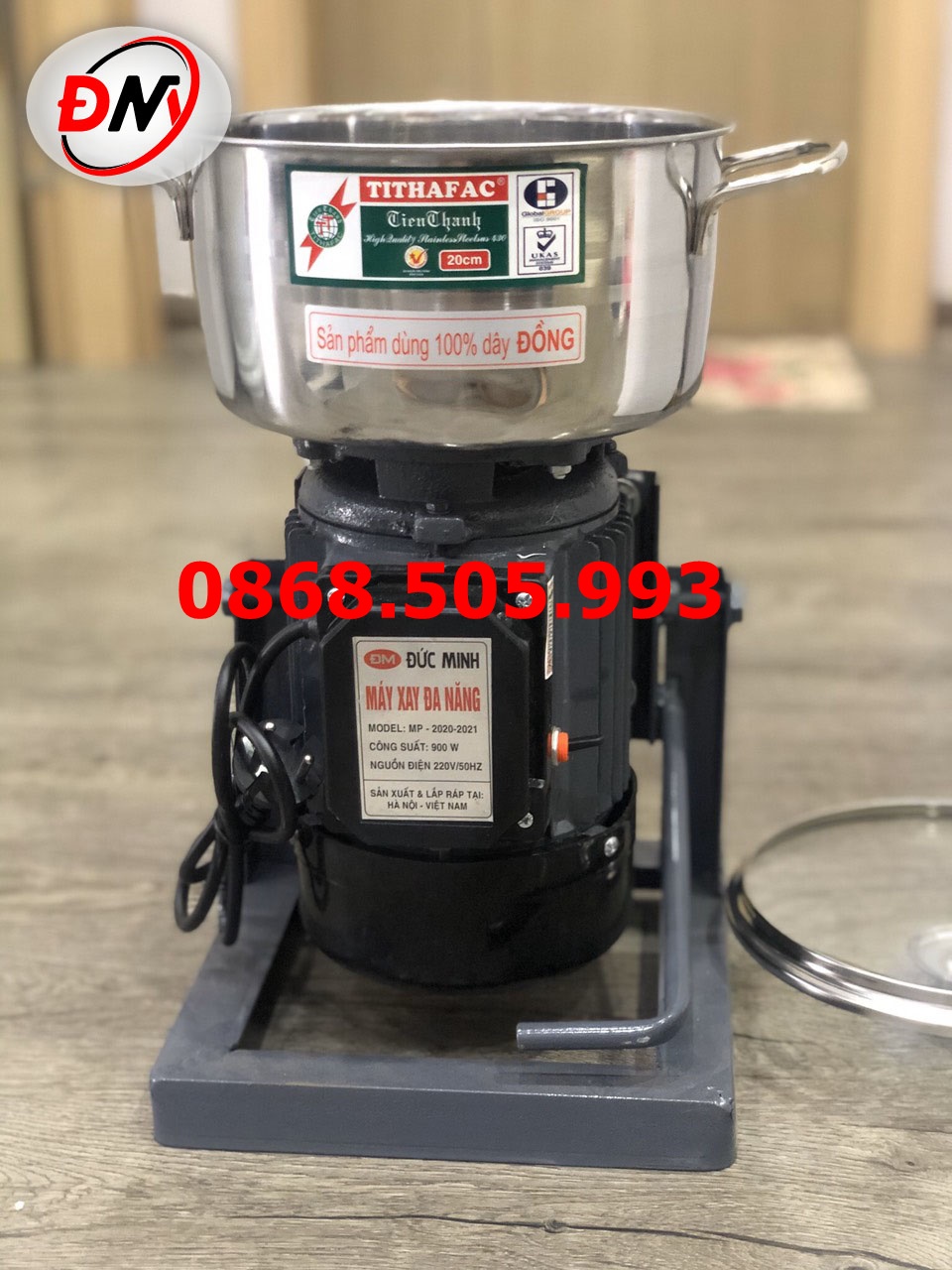 Máy xay thịt đa năng 900w, xay mỗi mẻ 800-1200g, chuyên xay đồ ăn cho gia đình - nồi 20cm