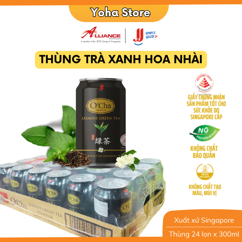 Thùng Trà Xanh Hoa Nhài JJ - Thương hiệu Singapore