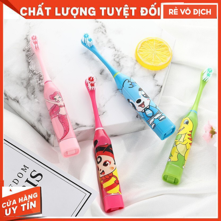 [❤️RẺ VÔ ĐỊCH❤️] Bàn Chải Điện Chạy Pin Cho Bé Nhiều Màu Cho Bé Trai Và Bé Gái
