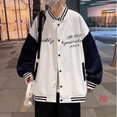 Freeshipmax-hoàn tiền-Áo khoác bomber phối hiukly HT12