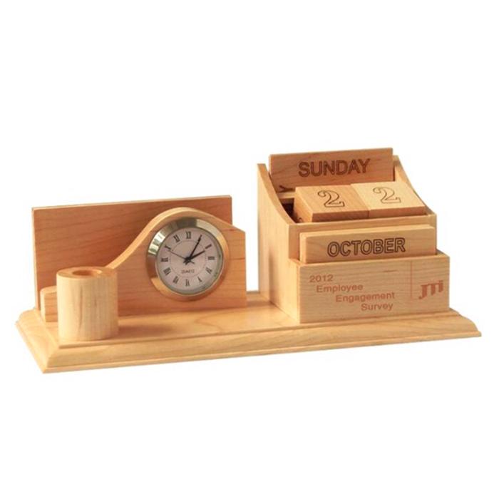 Lịch gỗ trang trí để bàn bằng gỗ