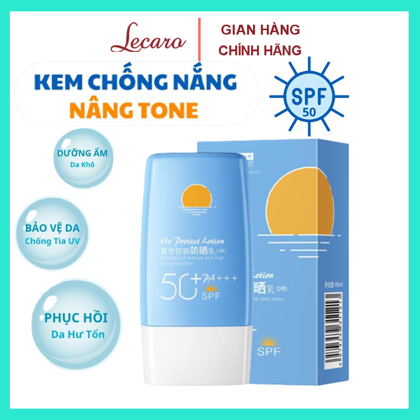 Kem Chống Nắng Hunmui SPF 50+ Kem Chống Nắng Trắng Da Dưỡng Ẩm Nâng Tone - Lecaro Store