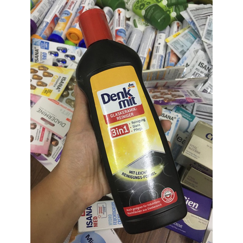 Dung dịch vệ sinh bếp từ denkmit - Dung dịch vệ sinh mặt kính Bếp 3 trong 1 DENKMIT Đức (300ml) - Dung dich tẩy rửa bếp từ 3 in 1