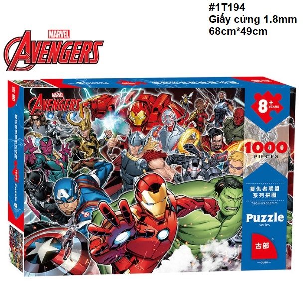 Tranh ghép hình biệt đội siêu anh hùng 1000 mảnh - jigsaw puzzle mẫu mới