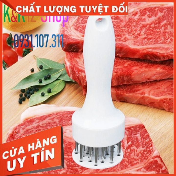 Dụng cụ l&agravem mềm thịt xăm da heo quay gi&ograven. Dụng cụ xăm thịt loại lớn 21 kim.