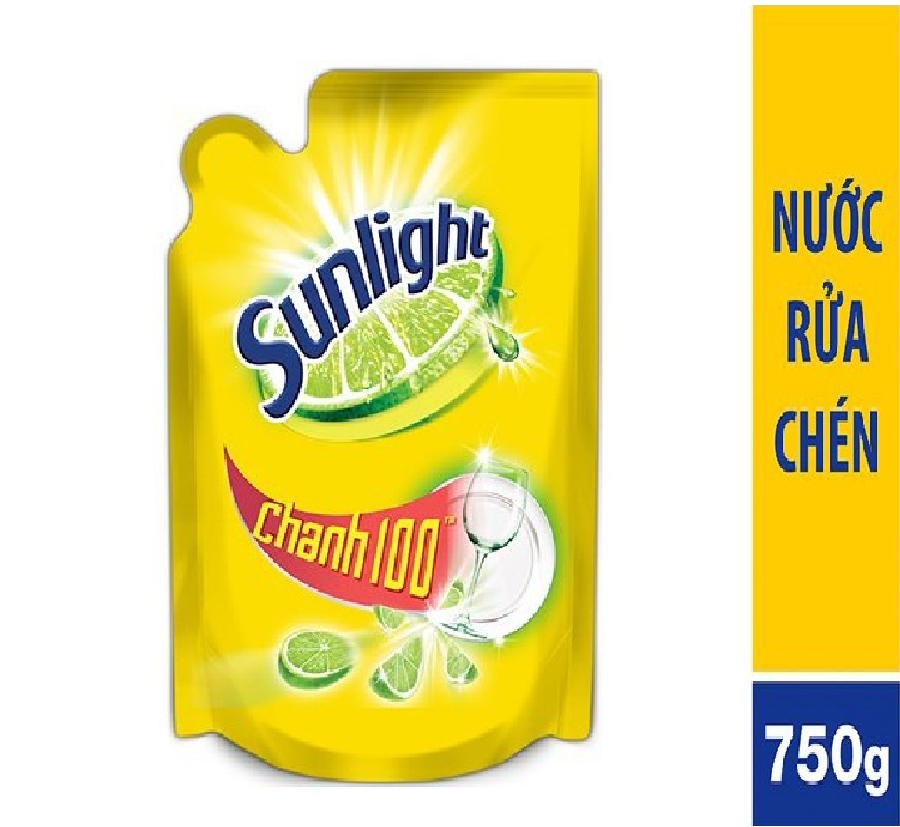 Nước rửa chén Sunlight hương chanh/ Matcha Nhật/Lô Hội 750g/Túi