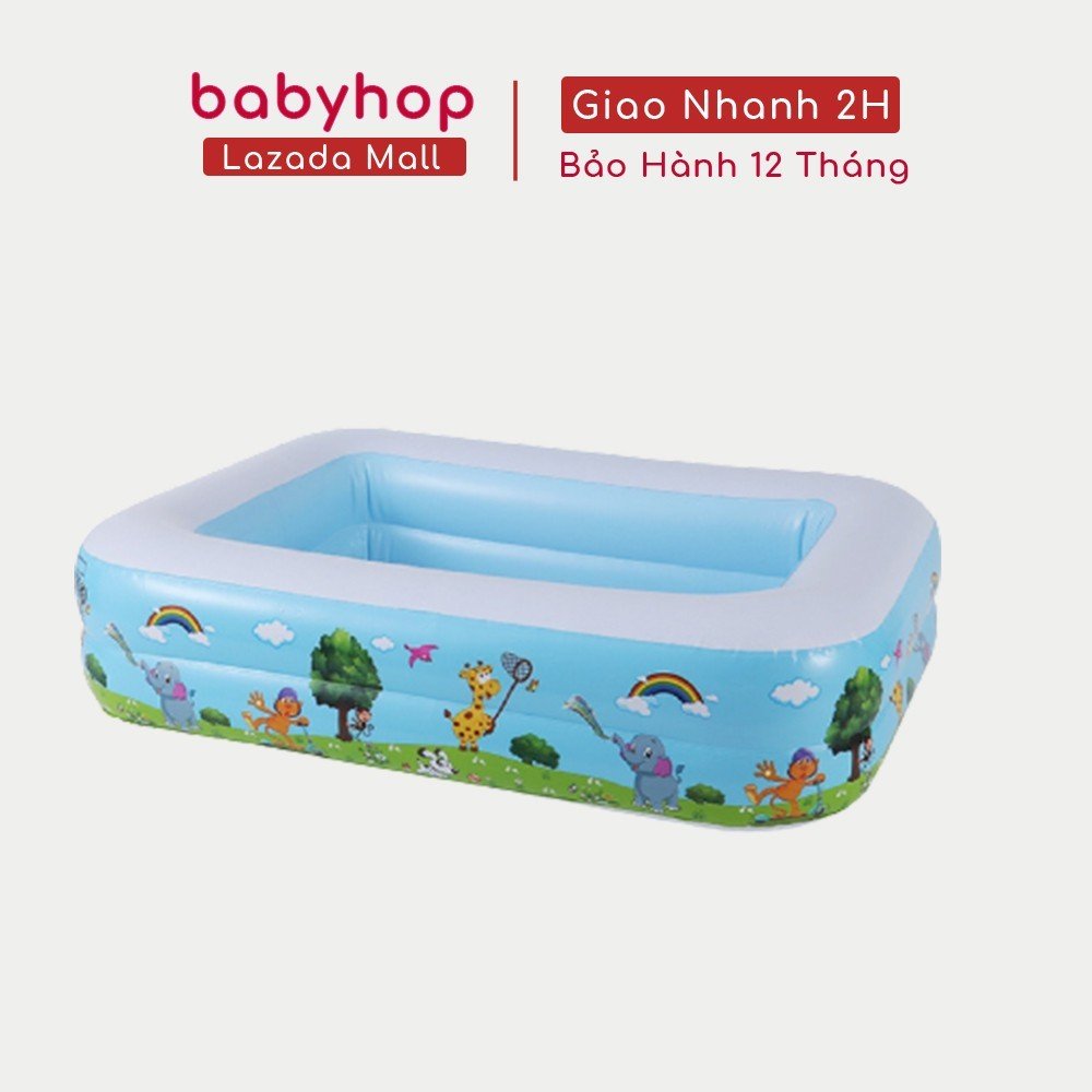 Bể bơi cho bé, Phao bơi trong nhà cao cấp phân phối bởi Babyhop hình chữ