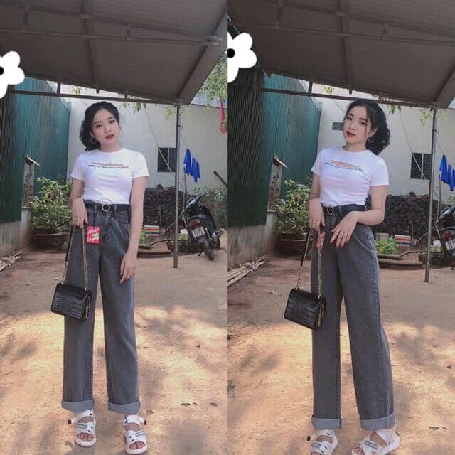 QUẦN BAGGY JEAN XÁM KHÓI THỜI TRANG NỮ HIỆN ĐẠI, BESTHOME VIỆT NAM