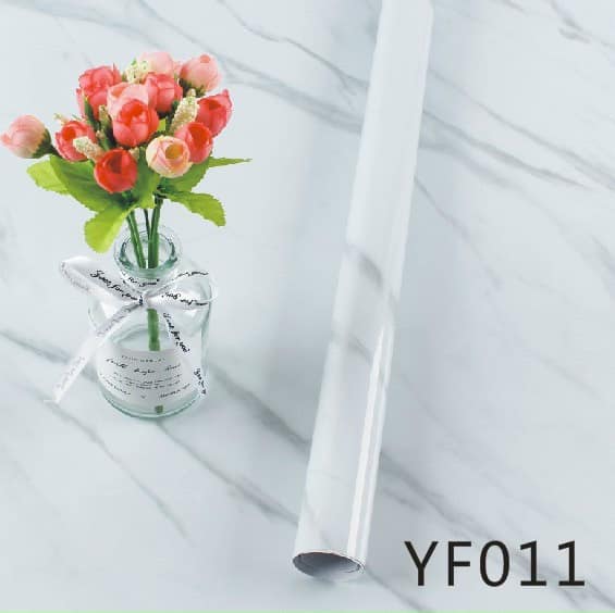 3 MÉT Giấy dán trang trí bếp VÂN ĐÁ TRẮNG khổ rộng 60cm  có keo sẵn và tráng bạc chịu nhiệt