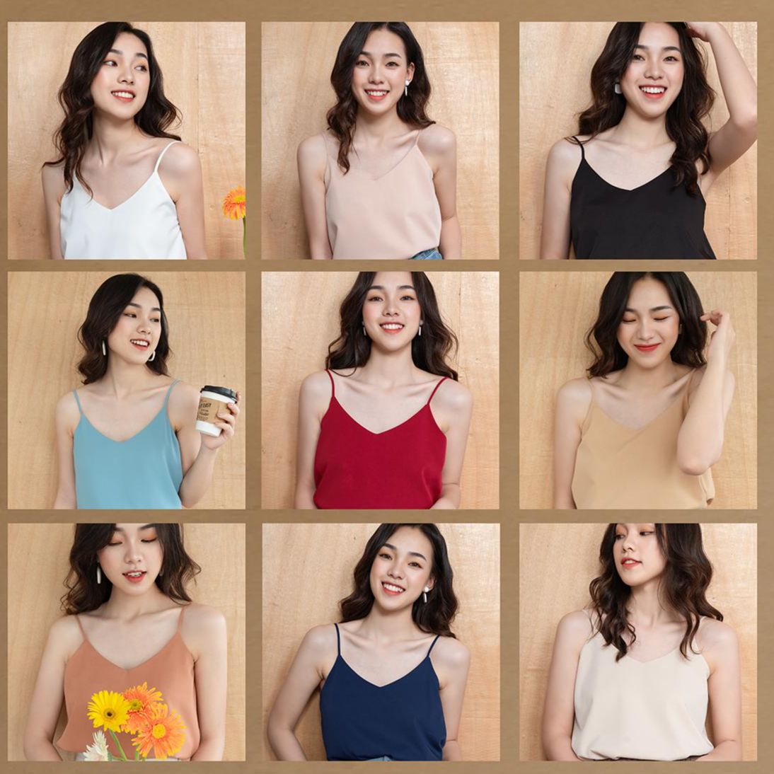 Maiimer - Áo 2 dây camisole lụa cao cấp freesize