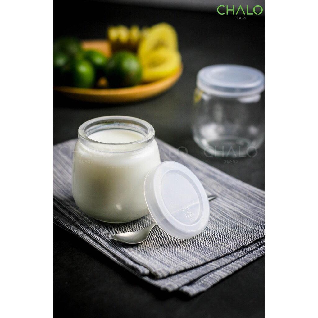Combo 05 hũ sữa chua thuỷ tinh dáng béo 200ml nắp nhựa, lọ thuỷ tinh, hũ thuỷ tinh làm sữa chua caramen, hũ thuỷ tinh đựng gia vị, hũ thuỷ tinh gia dụng nhà bếp