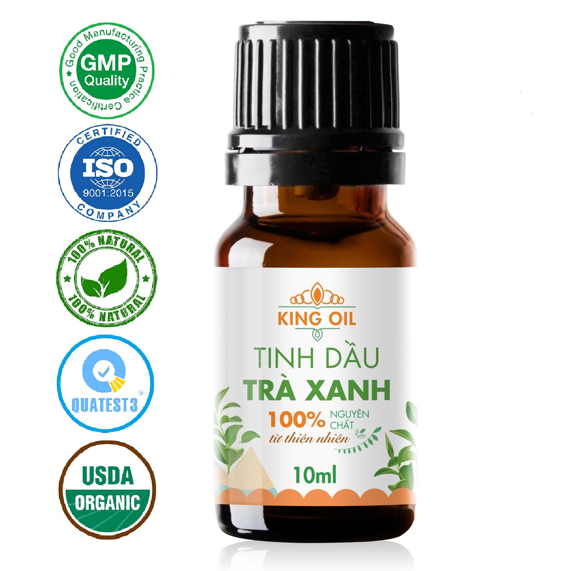 Tinh dầu Trà Xanh nguyên chất từ thiên nhiên, thơm phòng, xông phòng, thư giản, đuổi muỗi - KingOil