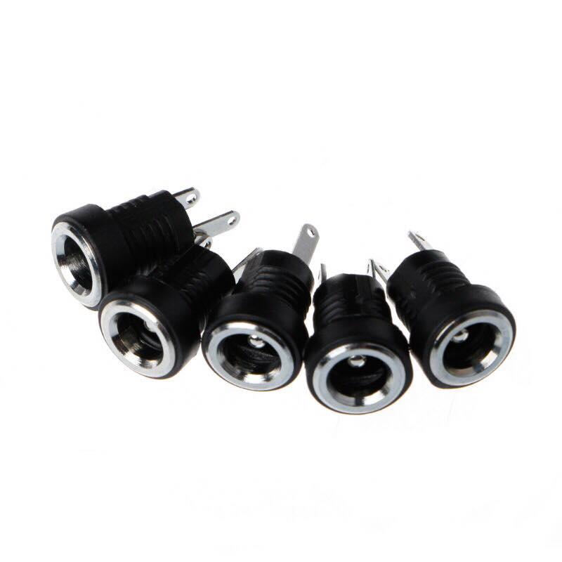 [NTG] Combo 5 Jack sạc DC 5.5x2.1mm, giắc cái, lỗ khoan 5mm.