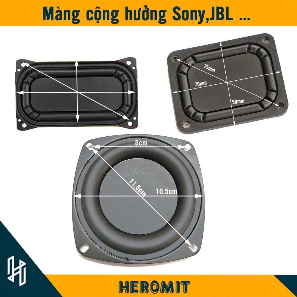 Màng loa cộng hưởng , loa bass thụ động nhiều mẫu đẹp 3inch 4inch