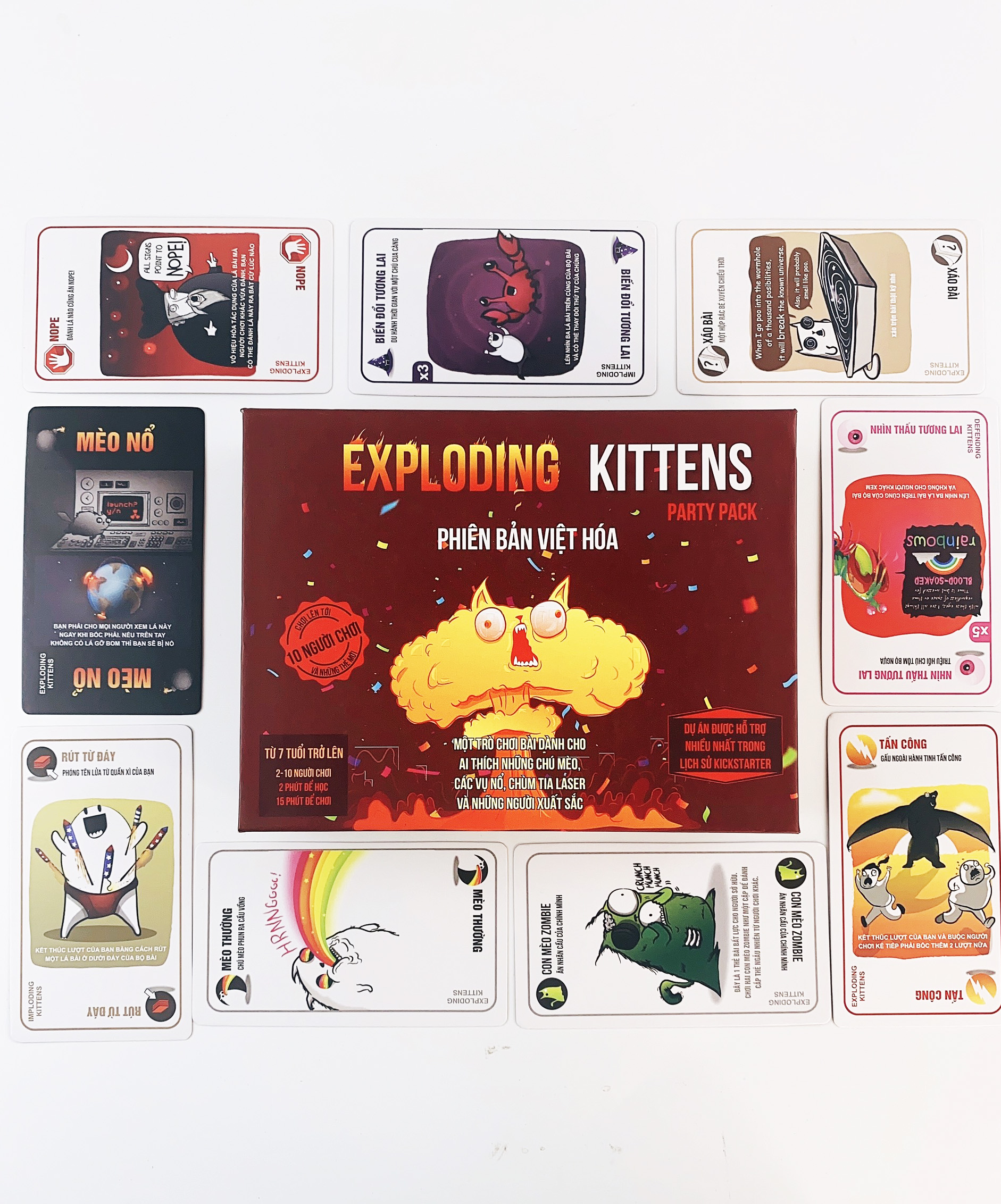 Board game Mèo Nổ cảm tử Exploding Kittens Party Pack Việt Hóa