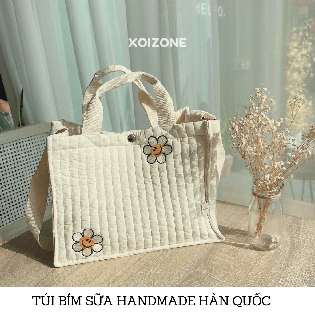 Túi Bỉm Sữa Thêu Hadoo Handmade Hàn Quốc (Có Sẵn)