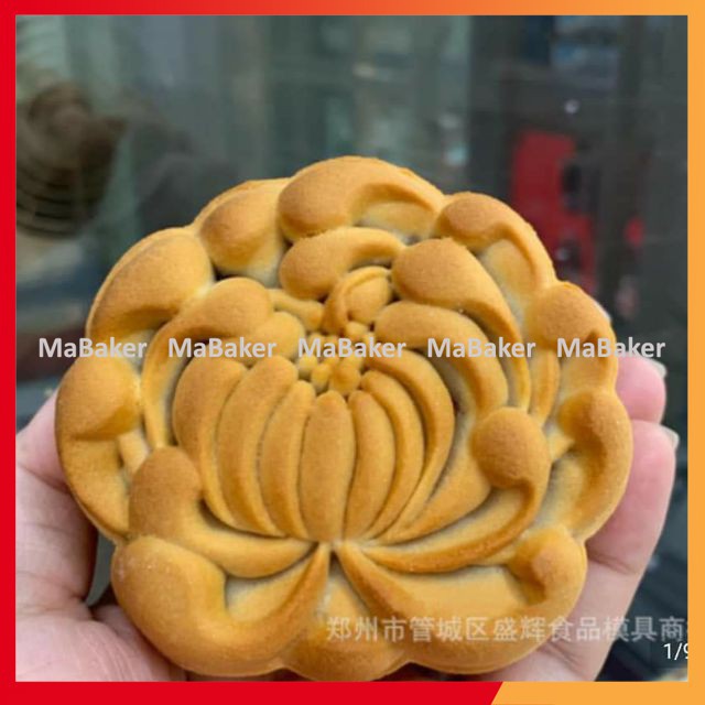 Khuôn bánh trung thu mẫu mới 2020 hình Hoa Cúc cao cấp 150g - MaBaker