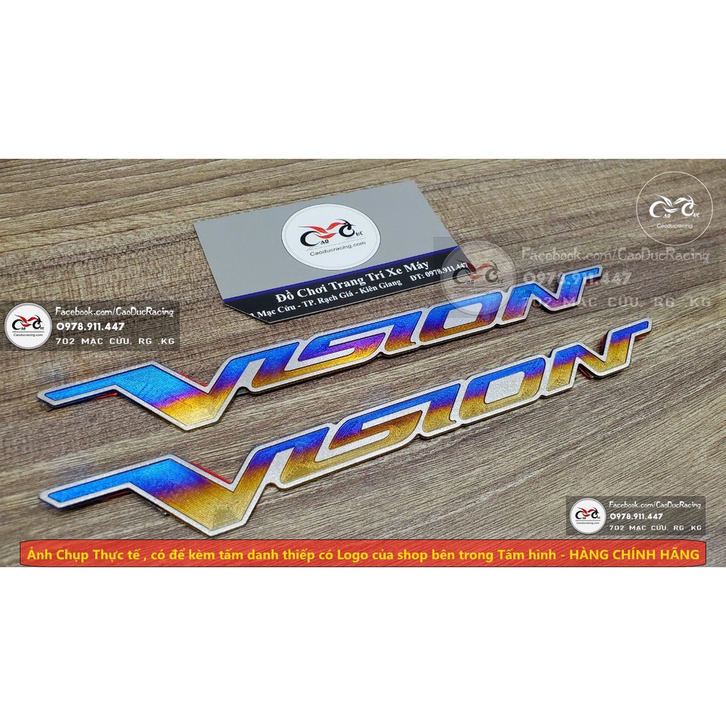 Tem titan chữ vision - giá 1 cặp