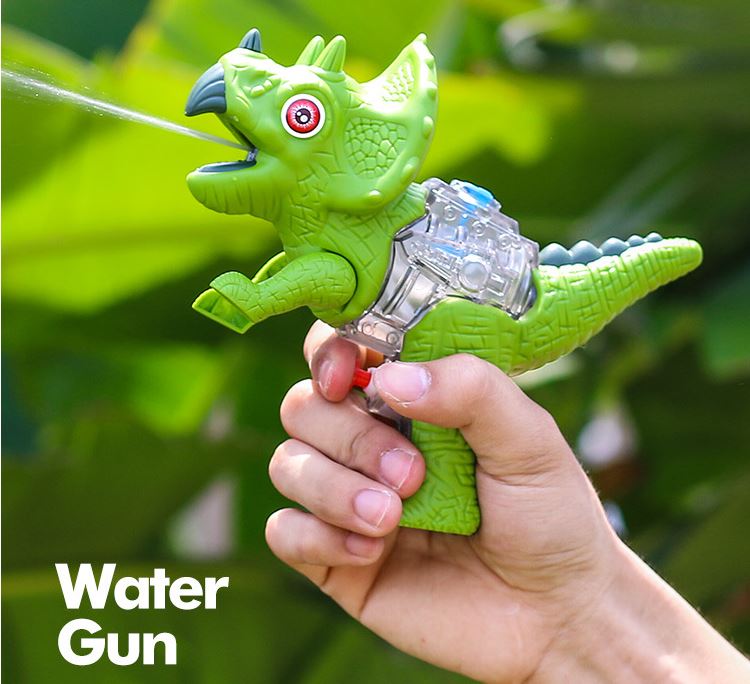 Súng Nước Khủng Long Phun Nước An Toàn Cho Bé (Mô Hình Khủng Long Bạo Chúa, Ba Sừng) Đồ Chơi Trẻ Em BaBiBo