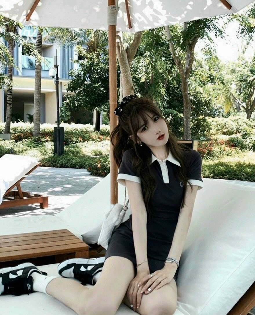 Đầm thun polo ôm body, đầm tiểu thư tay ngắn, đầm basic thun hai màu đen, trắng