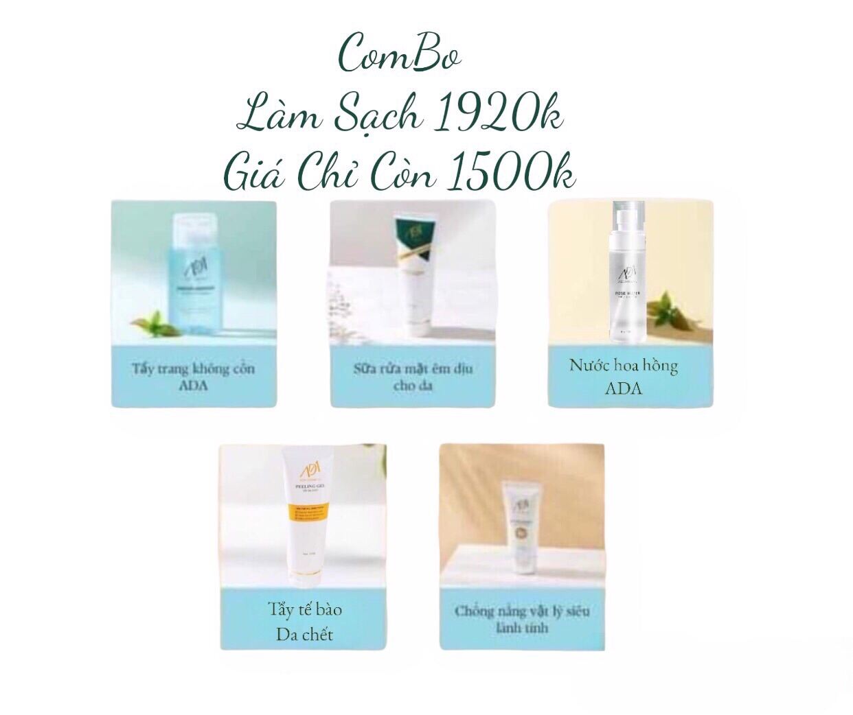 Combo bộ làm sạch 5 món ada group