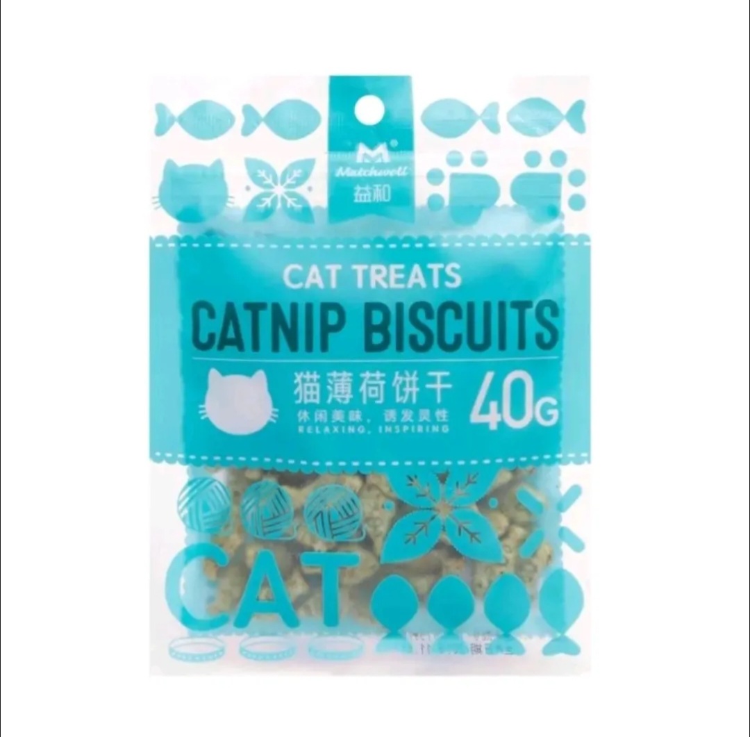Bánh cá cho mèo, Snack ăn vặt Catnip có cỏ mèo 40gr