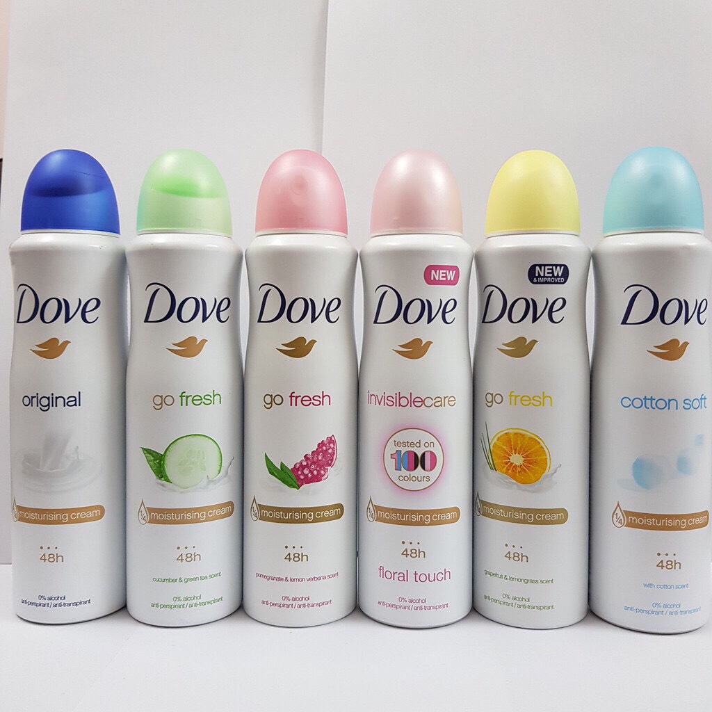 Combo 3 chai xịt khử mùi toàn thân dove 150ml – châu âu