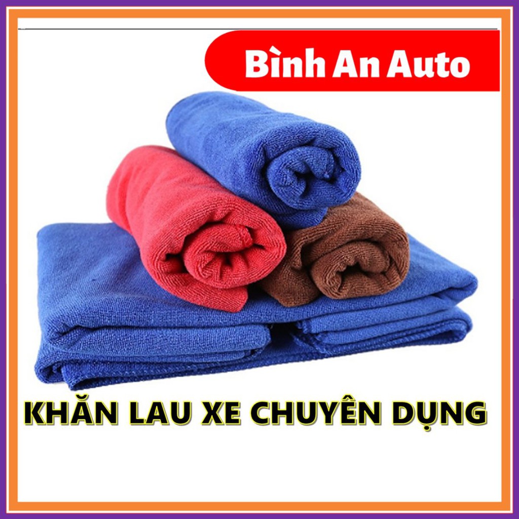 Khăn lau xe ô tô chuyên dụng kính thước lớn 35x75cm - Bình An Auto