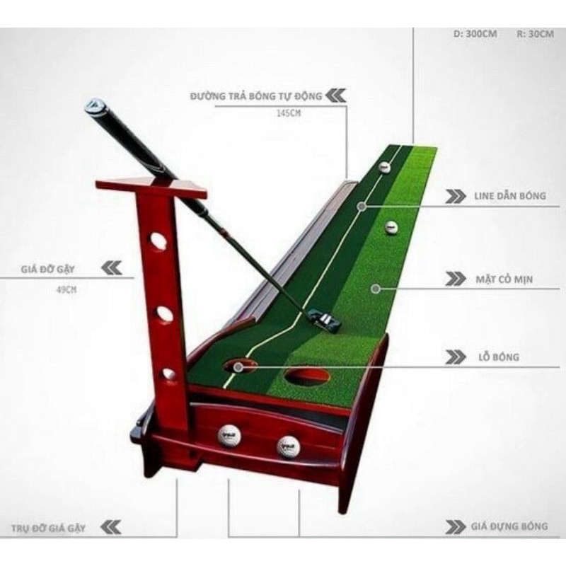 Thảm tập putting gỗ PGM