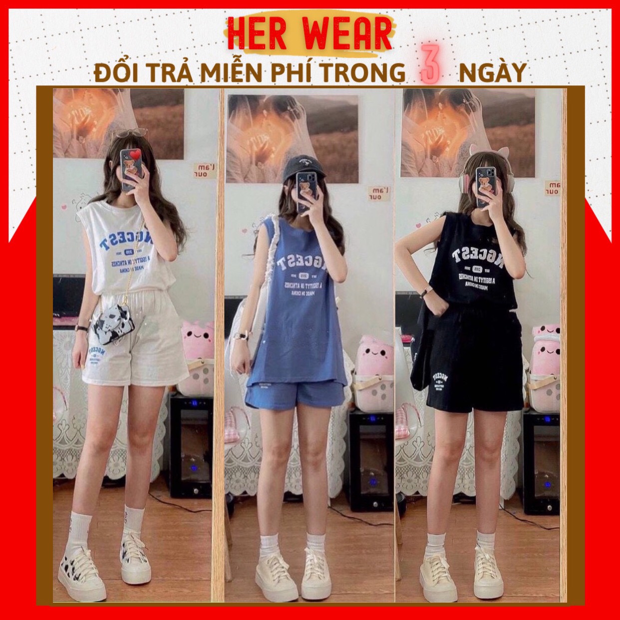 Set đồ bộ nữ bóng rổ Tanktop, Bộ mặc nhà siêu cute đang là HotTrend, Set Tanktop nữ, bộ bóng rổ nữ hot