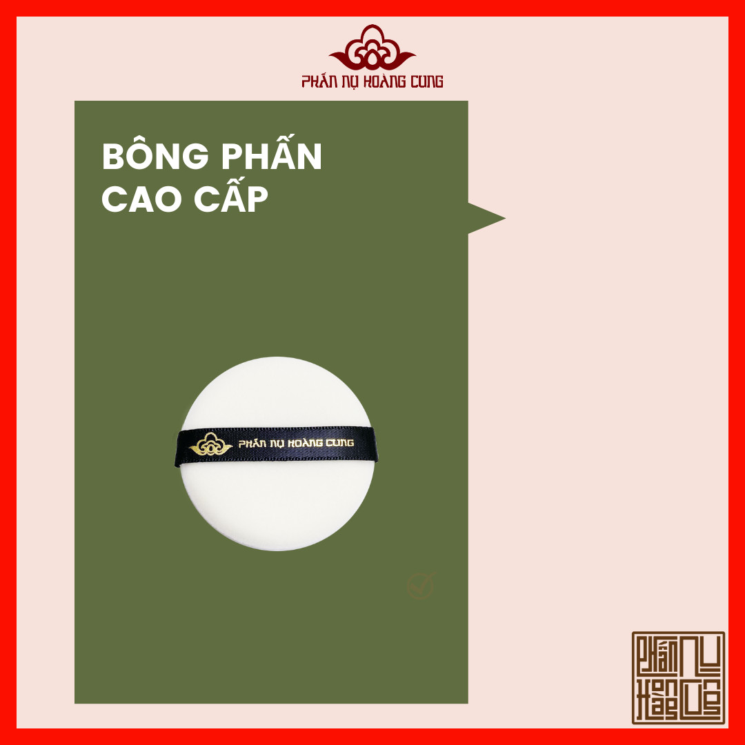 Bông phấn trang điểm, Bông Dặm Phấn Phủ, Mút Tán Kem Nền, Bông Phấn Cao Cấp, Phấn Nụ Hoàng Cung