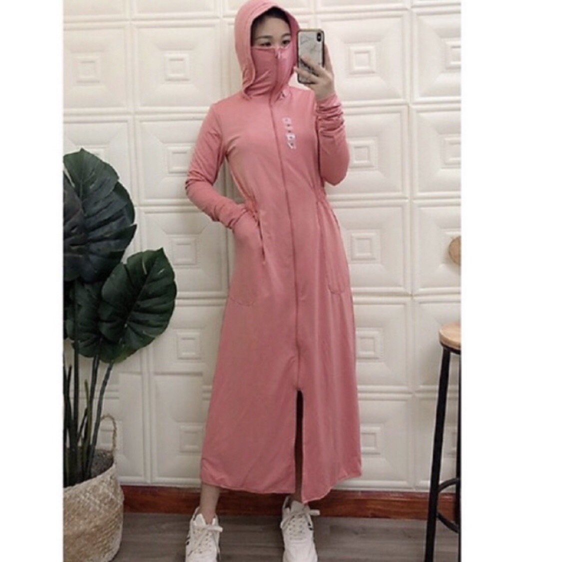 Áo chống nắng toàn thân chất liệu cotton thông hơi thấm hút mồ hôi hàng cao cấp thời trang nữ mùa hè