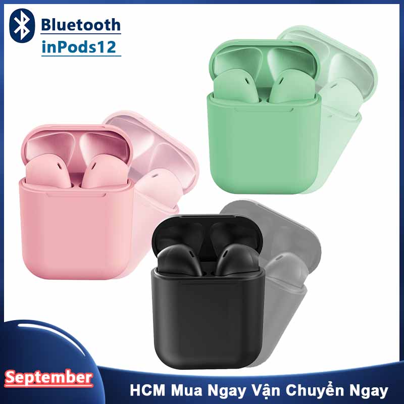 Tai nghe bluetooth không dây 5.0 tai nghe i12/inPods chính hãng