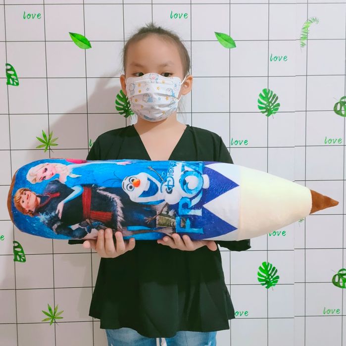 Gấu bông elsa công chúa băng giá gối ôm 3d gối ôm 3d bút chì gối ôm giá rẻ cho bé