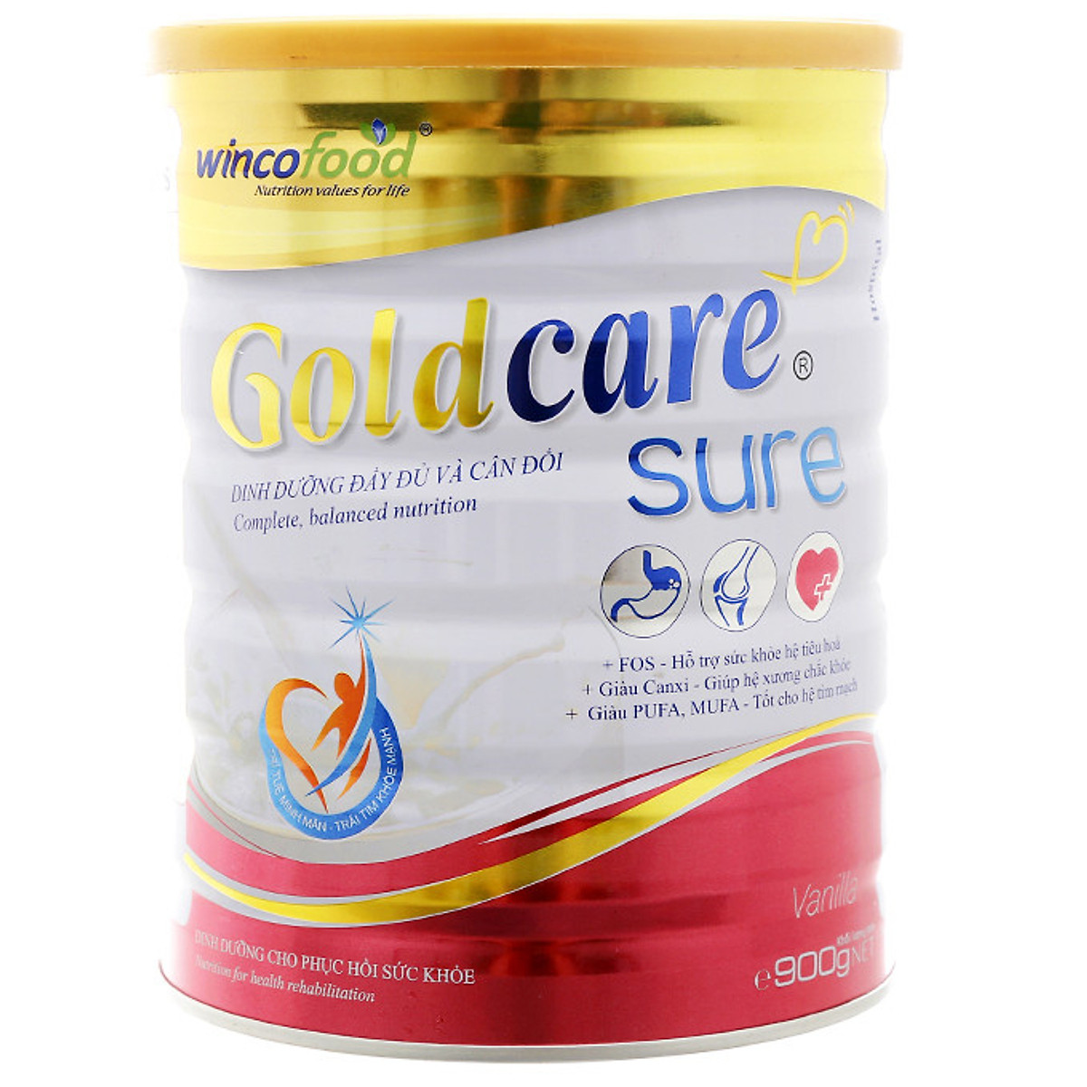 Sữa bột Wincofood Goldcare Sure Dinh dưỡng đầy đủ và cân đối lon 850g (từ 30 tuổi trở lên)